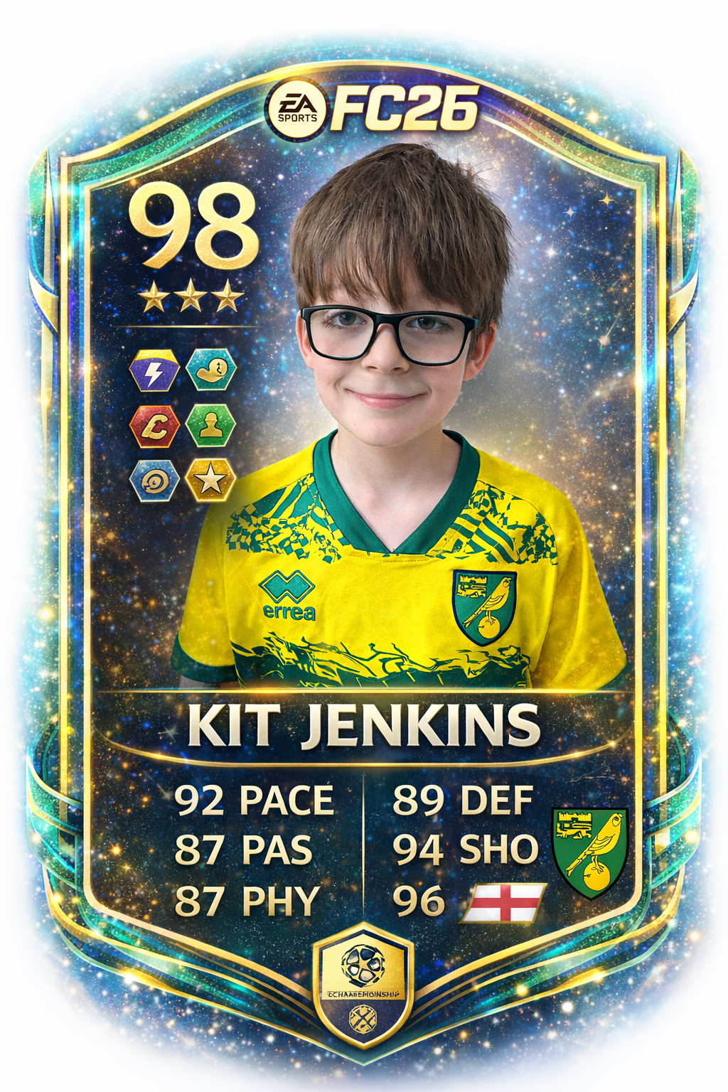 Kit Jenkins FC26 card — 98 overall